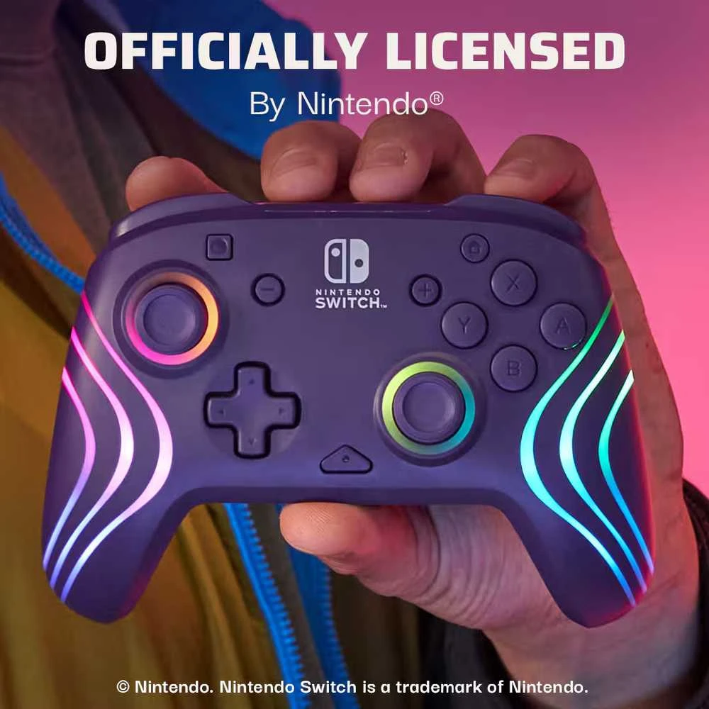 PDP Afterglow Wave belaidis valdiklis, skirtas Nintendo Switch, Violetinė