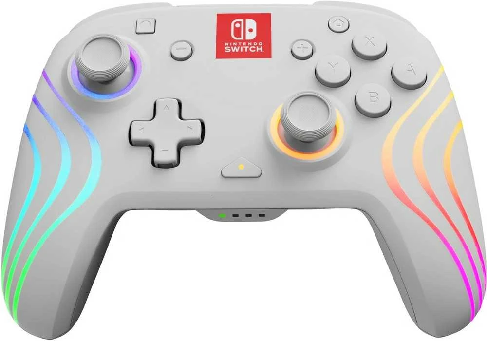 PDP Nintendo Switch baltas belaidis valdiklis (Afterglow Wave)