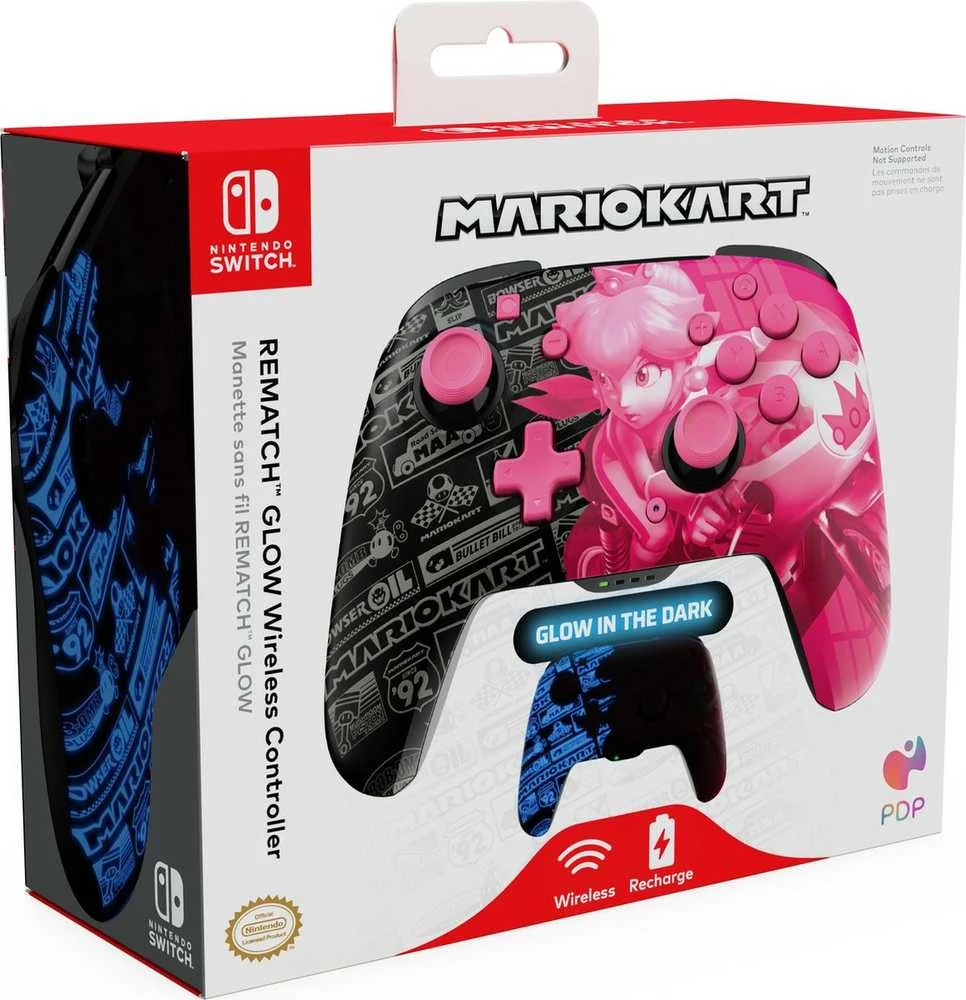 Sourcing PDP belaidis valdiklis Rematch Glow Nintendo Switch Grand Prix Peach | Tiekimas