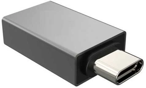 USB-C į USB-A adapteris, sidabrinis korpusas