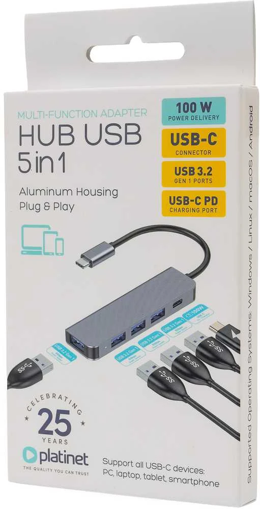Platinet adapteris Multimedija 5in1 (46235)