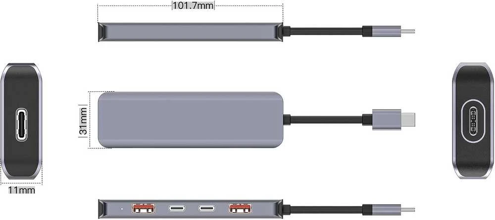 Platinet adapteris Multimedija 5in1 (46237)