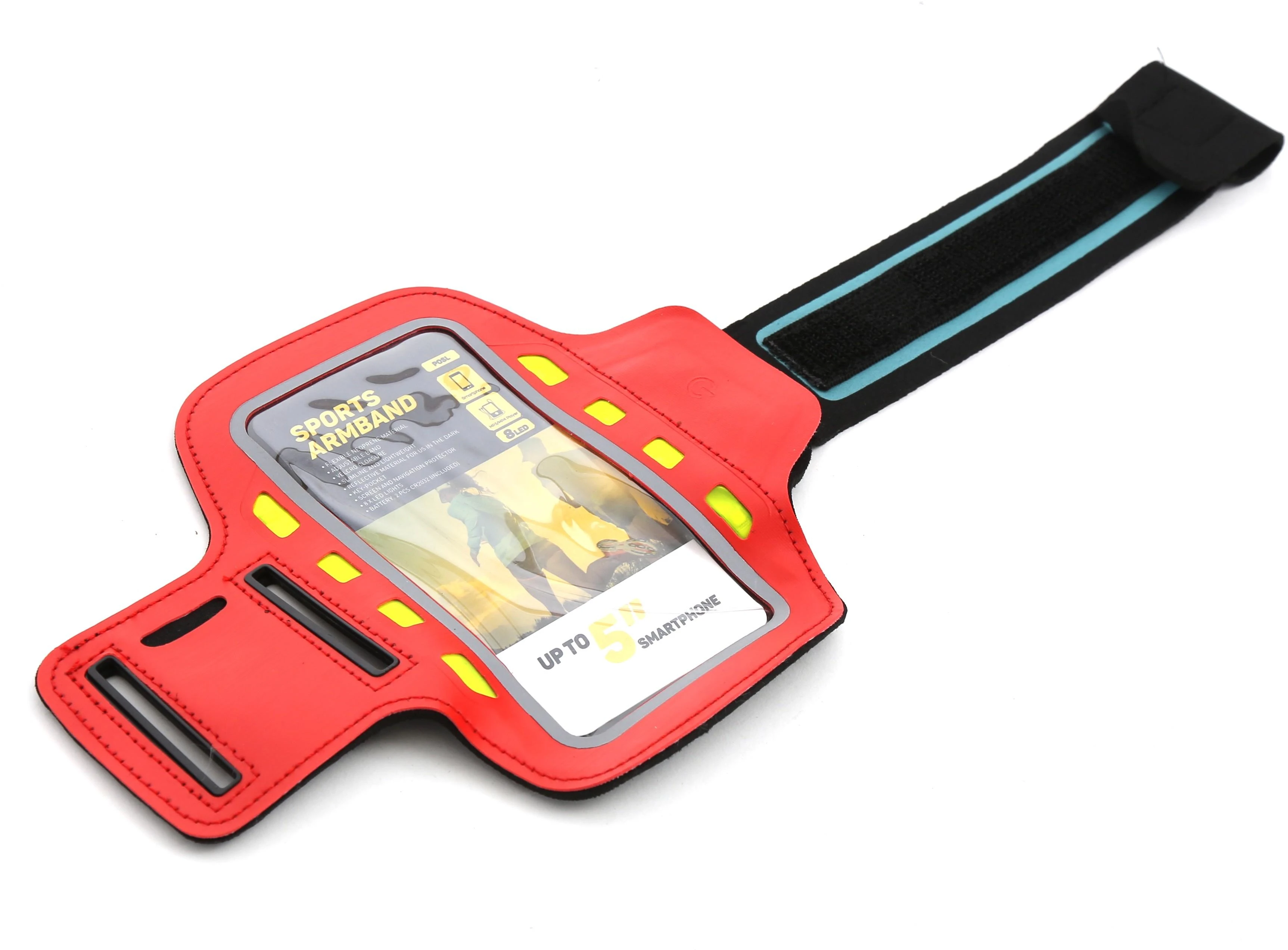 Dėklas Platinetinė rankovė Sport LED, raudona (43708)