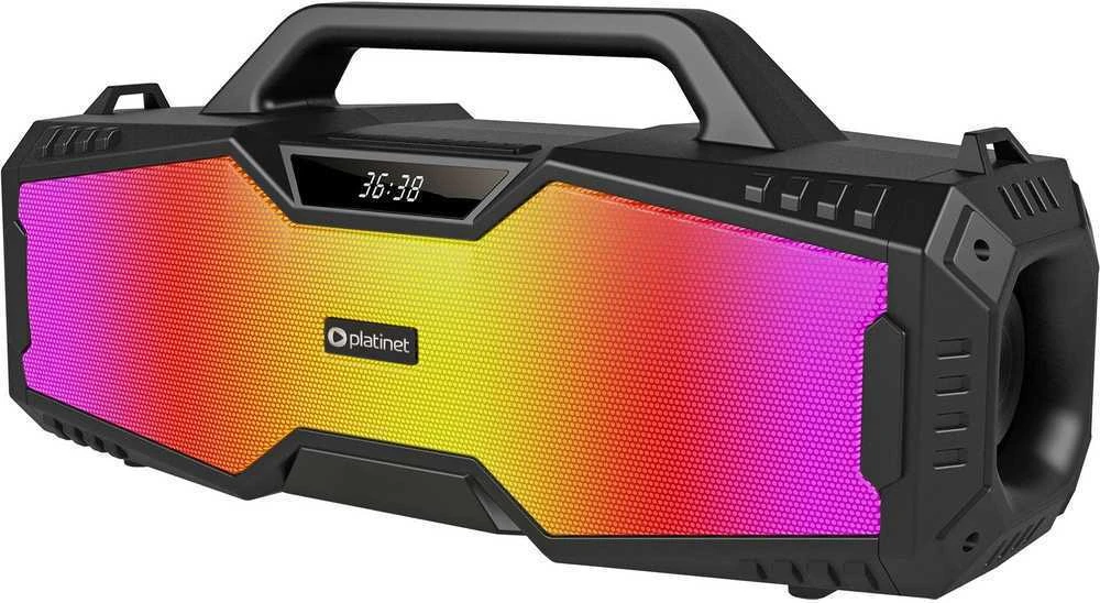 Bluetooth nešiojamas garsiakalbis Platinet (PMPB401) Boombox Future (16W, RGB) juodas