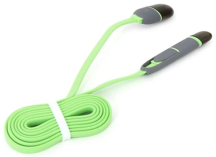 Platinet kabelis USB – microUSB/Lightning 1m, žalias (42872)