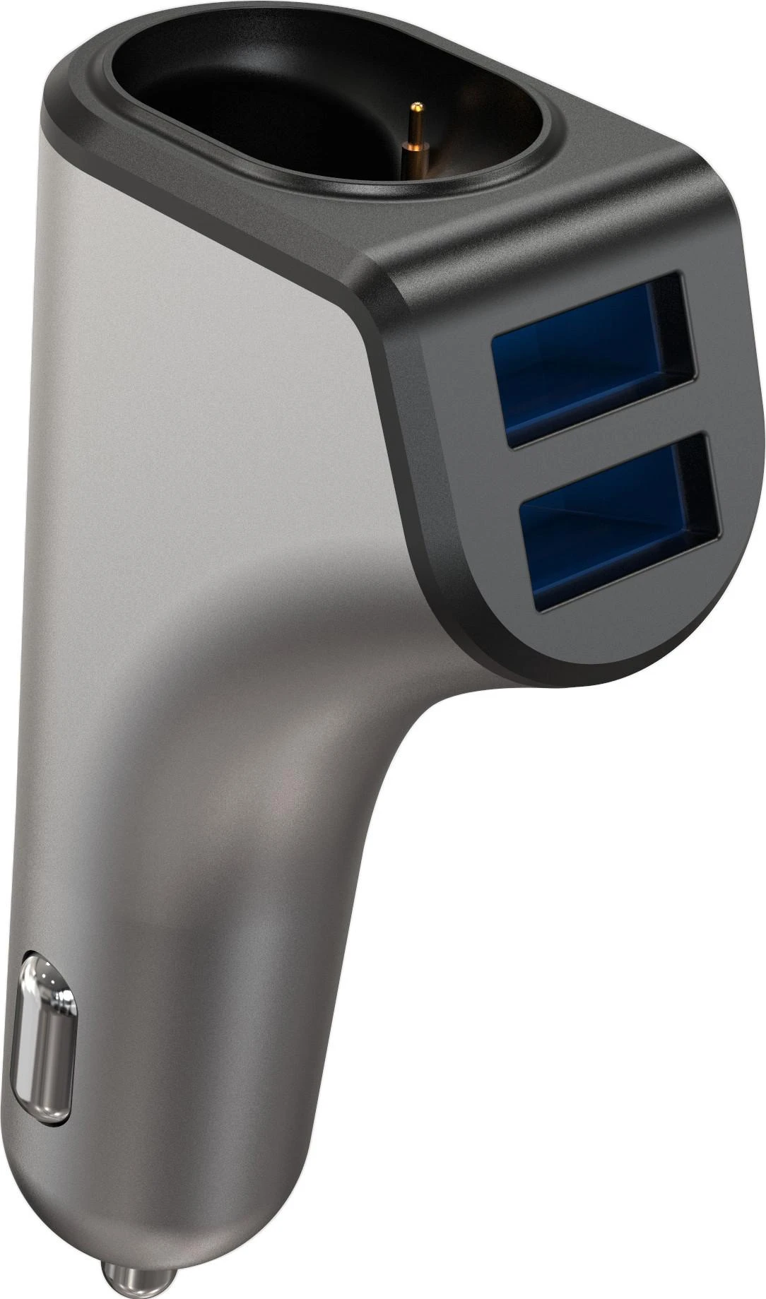 Įkroviklis automobilinis Platinet + Bluetooth ausinė (2xUSB 2.4A)