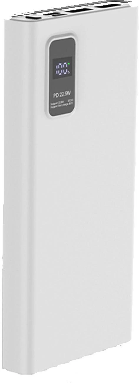 Platinet maitinimo blokas 10000mAh PD QC LED, baltas