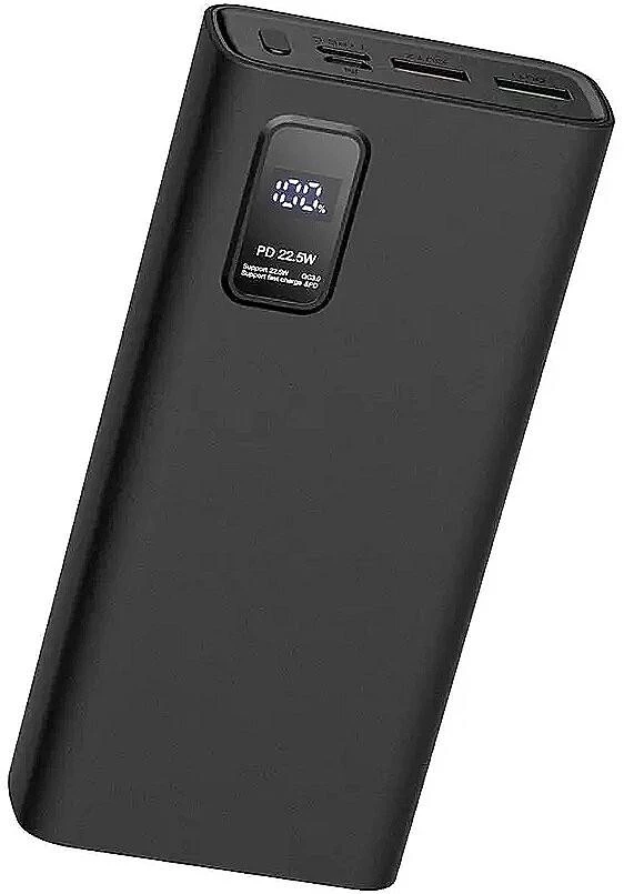 Išorinė baterija POWER BANK Platinet 20000mAh (2xUSB; 1xType-C; QC3.0 22,5W) juoda