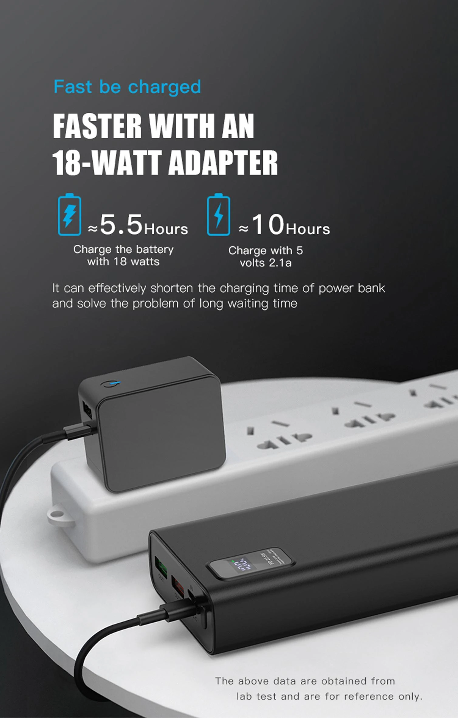 Išorinė baterija POWER BANK Platinet 20000mAh (2xUSB; 1xType-C; QC3.0 22,5W) juoda