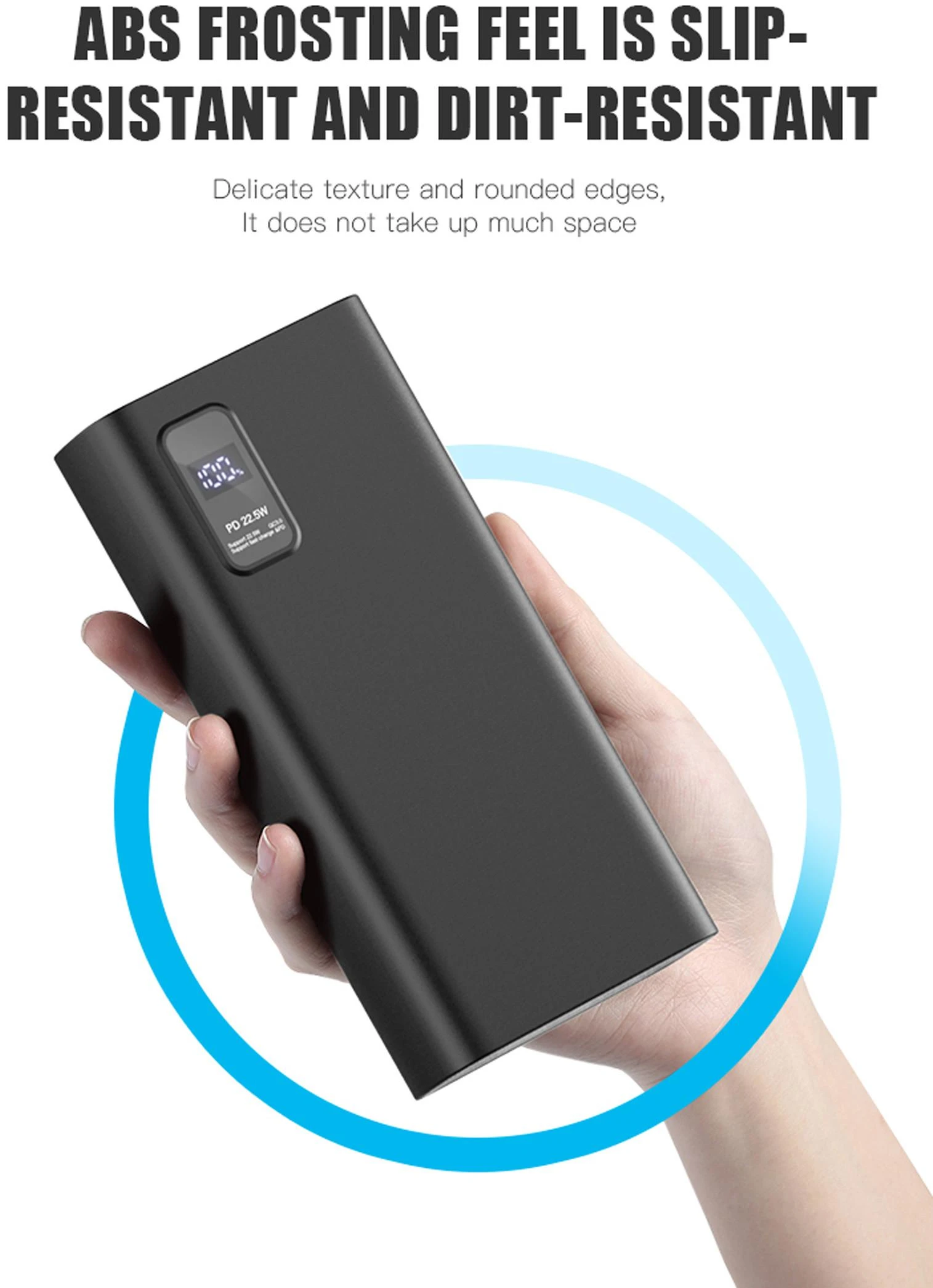 Išorinė baterija POWER BANK Platinet 20000mAh (2xUSB; 1xType-C; QC3.0 22,5W) juoda