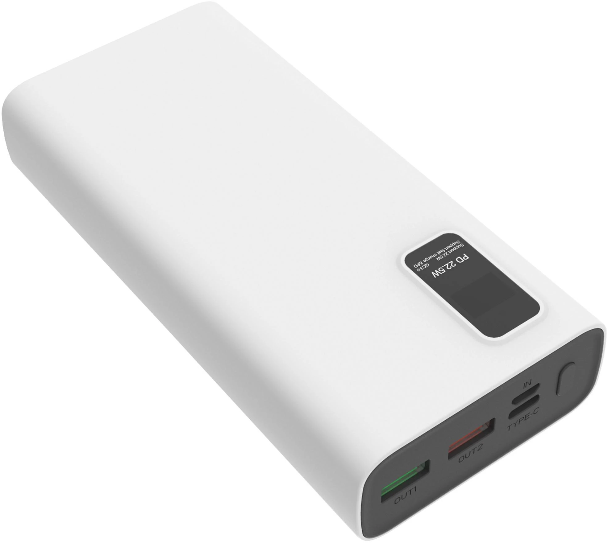Išorinė baterija POWER BANK Platinet 20000mAh (2xUSB; 1xType-C; QC3.0 22,5W) juoda