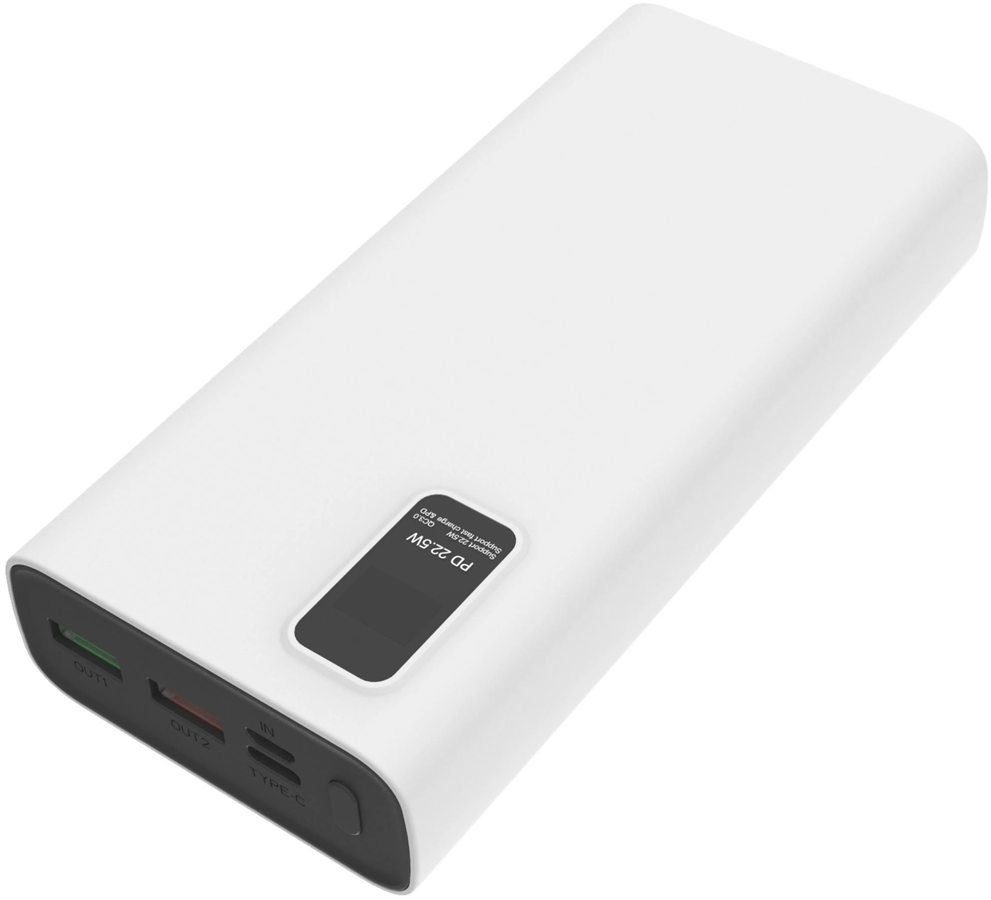 Išorinė baterija POWER BANK Platinet 20000mAh (2xUSB; 1xType-C; QC3.0 22,5W) juoda