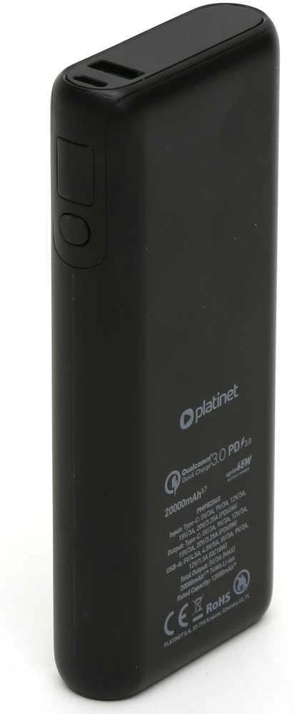 Platinet maitinimo blokas 20000mAh PMPB2065B, juodas