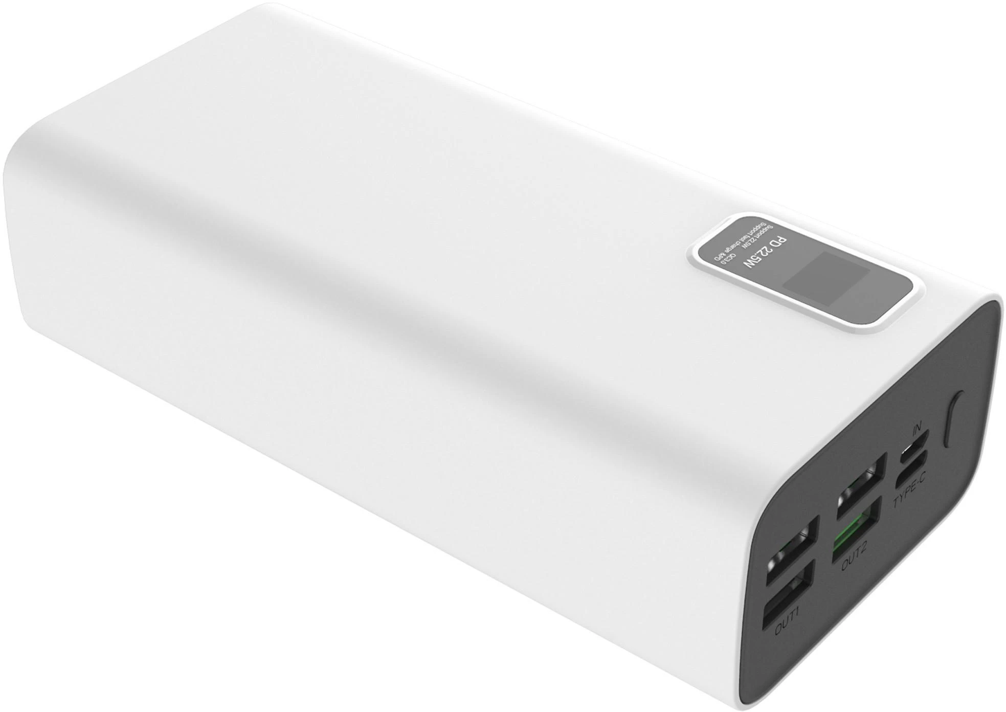 Išorinė baterija POWER BANK Platinet 30000mAh (4xUSB; 1xType-C; QC3.0 22,5W) juoda