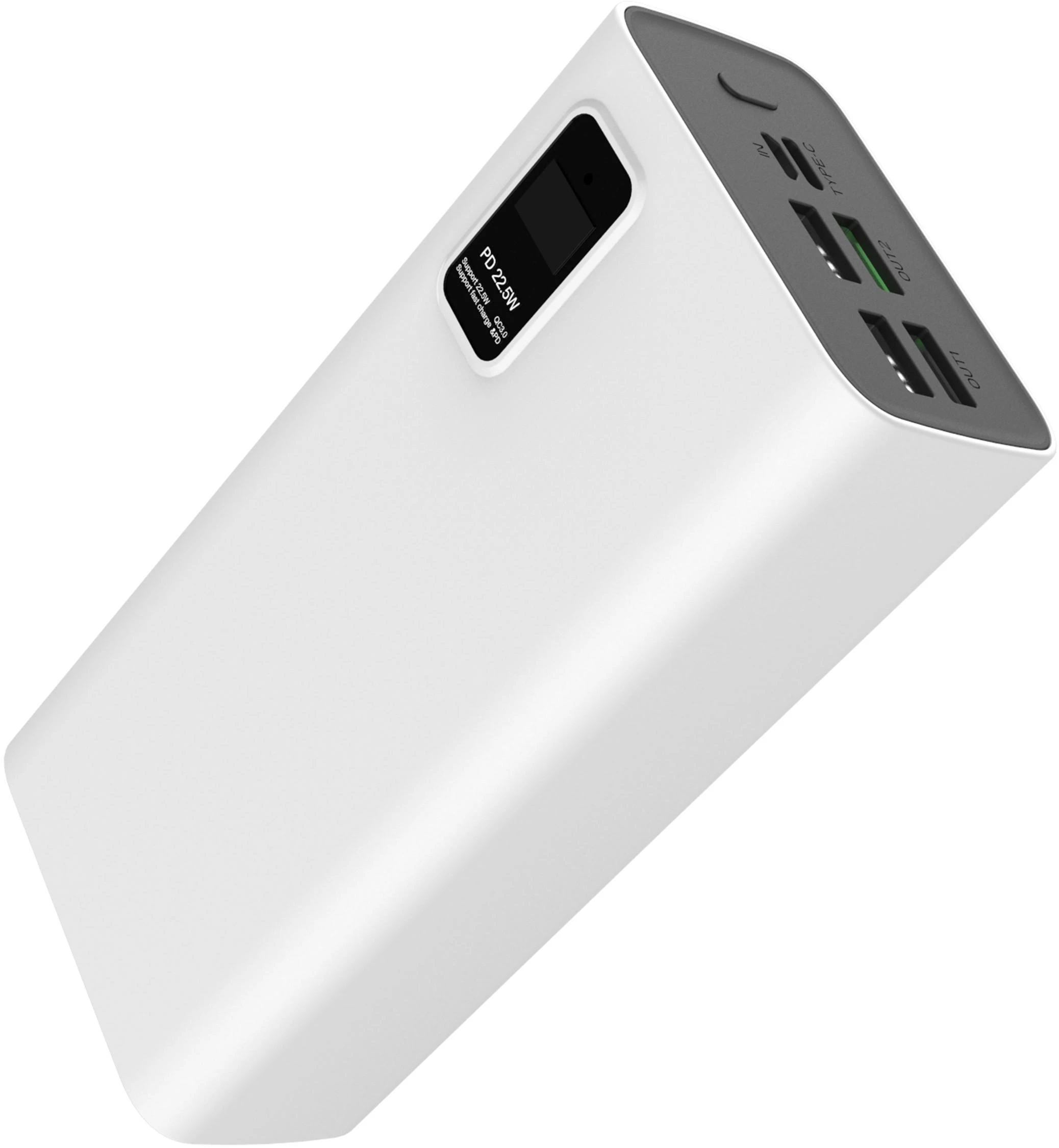 Išorinė baterija POWER BANK Platinet 30000mAh (4xUSB; 1xType-C; QC3.0 22,5W) juoda