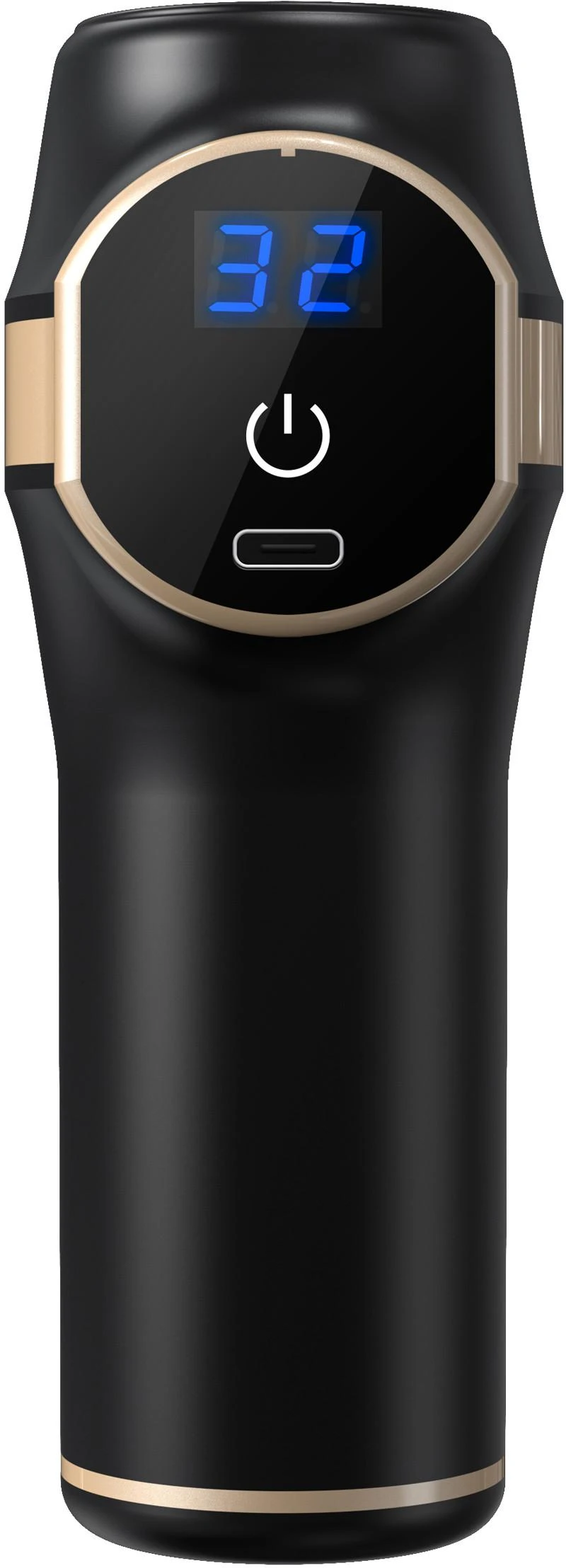 Platinet masažinis pistoletas MINI (25W; 1800mAh; 3200 aps./min.; 5 masažiniai antgaliai)