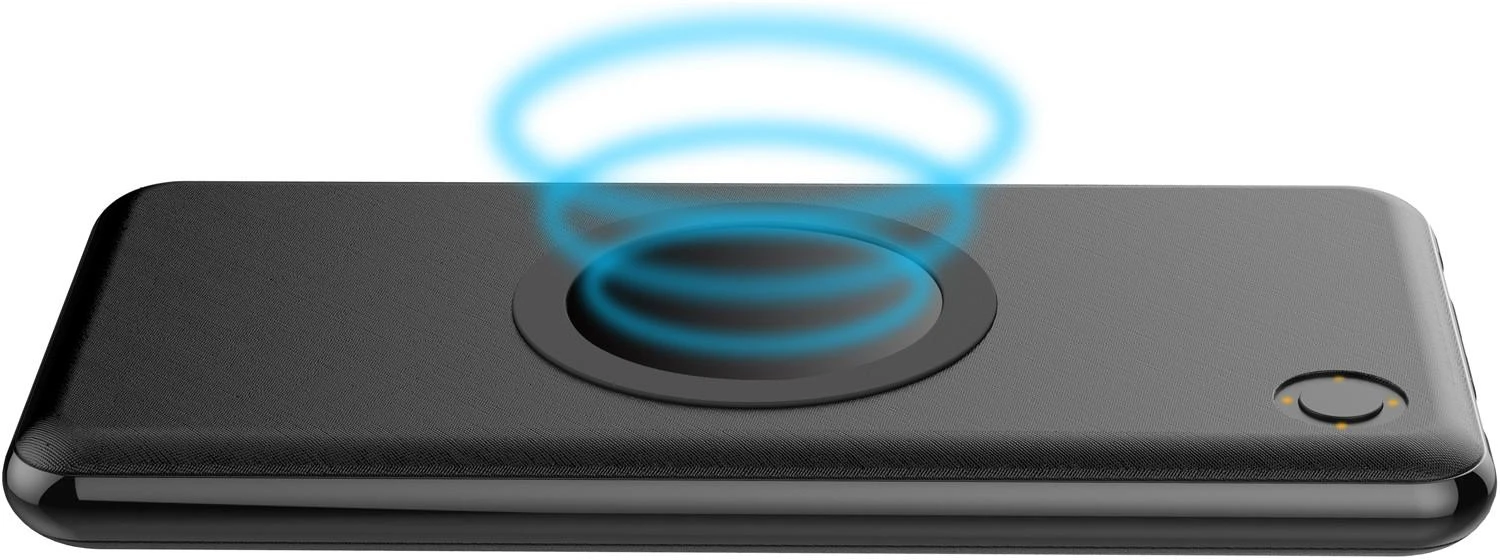 Platinet maitinimo blokas 10000mAh 2xUSB Wireless QI, juodas (44572)