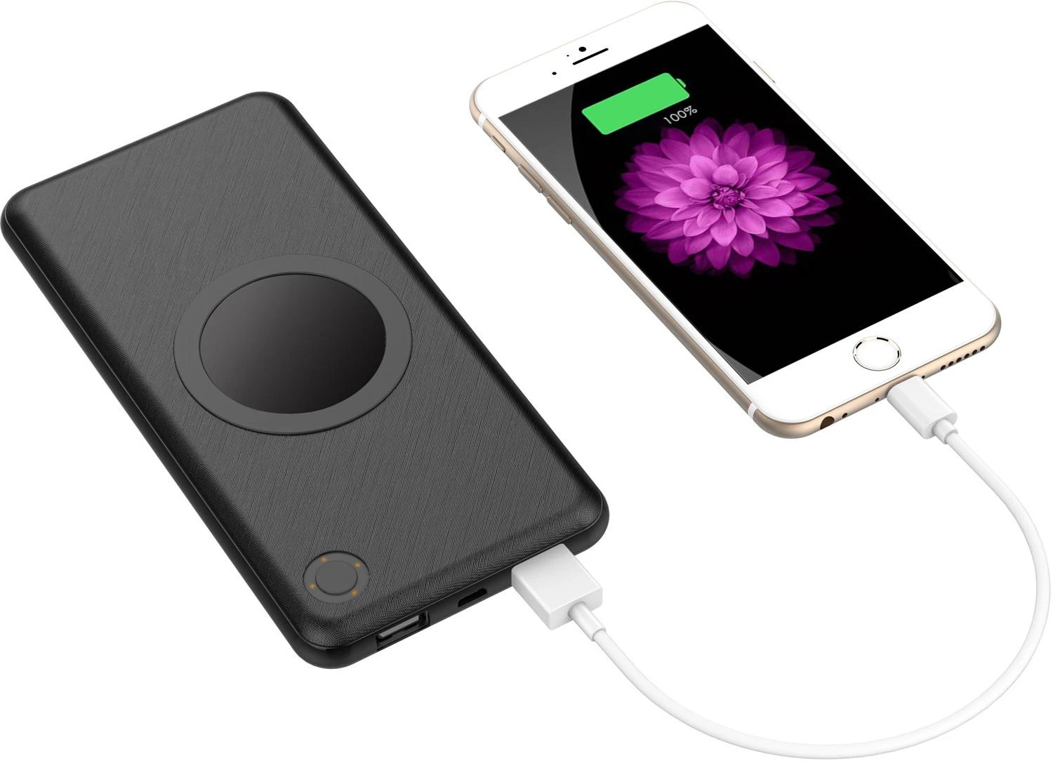 Platinet maitinimo blokas 10000mAh 2xUSB Wireless QI, juodas (44572)