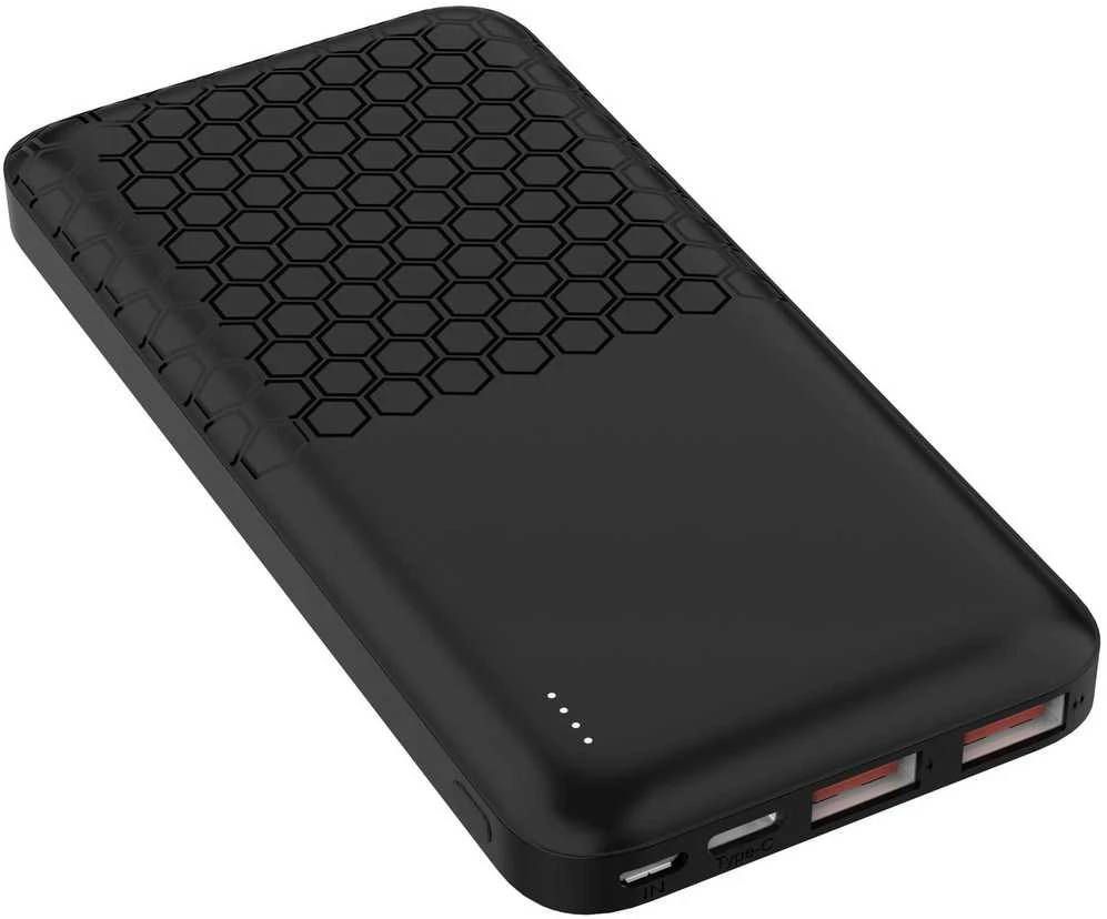 Platinet maitinimo blokas 10000mAh PD QC, juodas (45931)