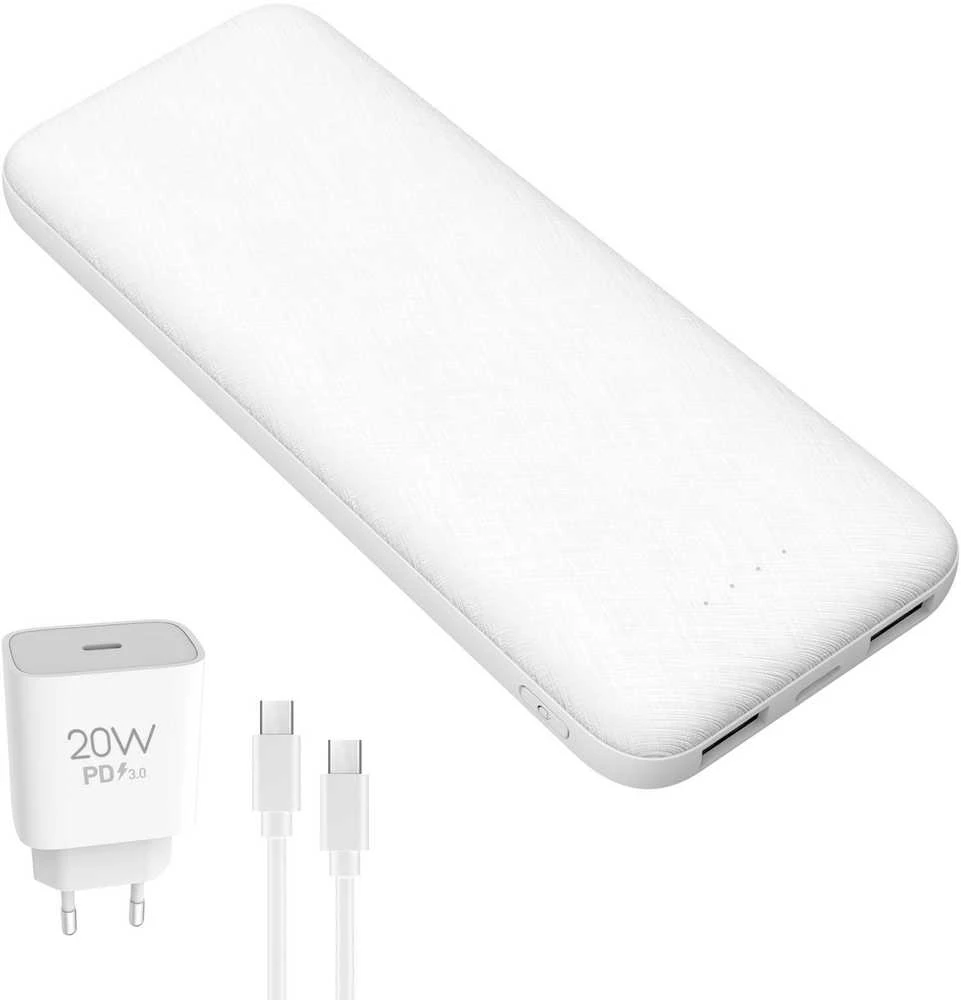 Išorinė baterija PLATINET 10000mAh PMPB10W705, baltos sp.