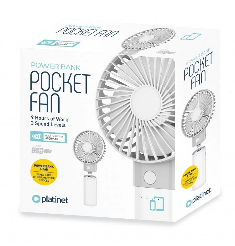 Platinet įkraunamas ventiliatorius PRDF6107 4000 mAh (45237)