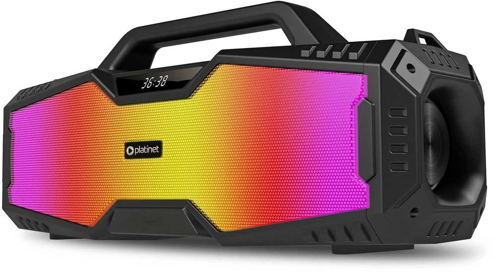 Bluetooth nešiojamas garsiakalbis Platinet (PMPB401) Boombox Future (16W, RGB) juodas