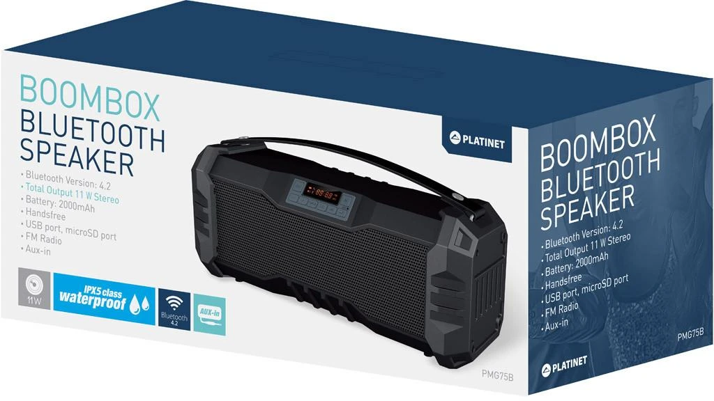 Platinet belaidė kolonėlė OG75 Boombox BT, juoda (44414)