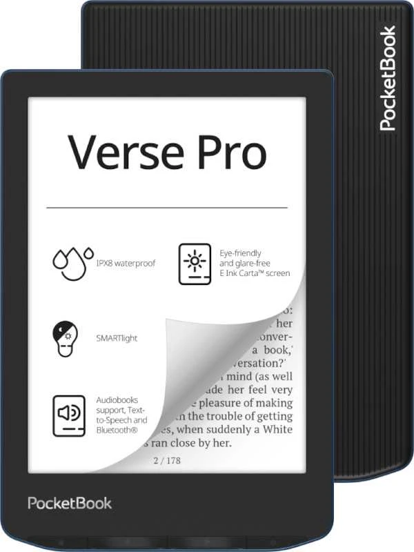 Elektroninė skaityklė Pocketbook Verse Pro 6" 16GB Azure (PB634-A-WW), Tamsiai mėlyna