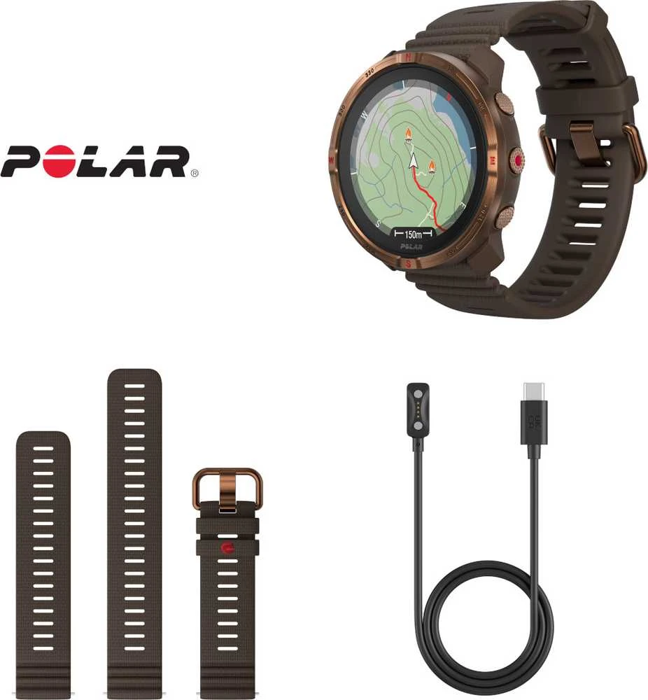 Išmanusis laikrodis Polar Grit X2 rudas-vario S-L