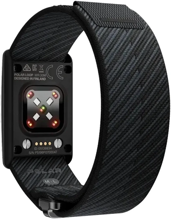 POLAR LOOP GEN2 nešiojama sveikatos apyrankė ir fitneso stebėjimo priemonė be ekrano, Juodas, S-L