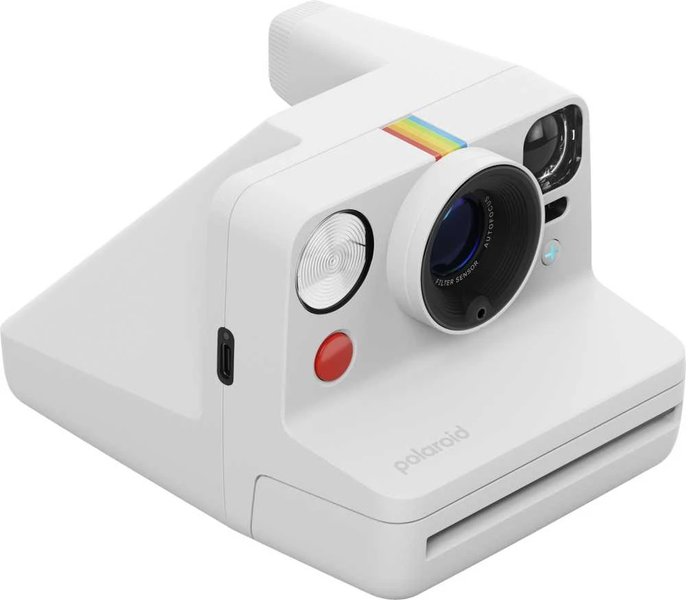 Polaroid Now+ Gen 3 Baltas rinkinys su spalvota plėvele (8 nuotraukos)