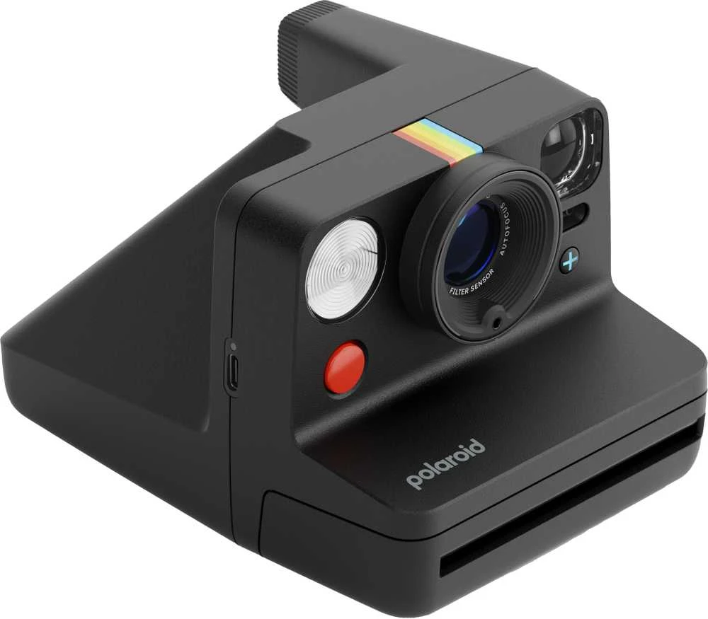 Polaroid Now+ Gen 3 Juodas rinkinys su spalvota plėvele (8 nuotraukos)
