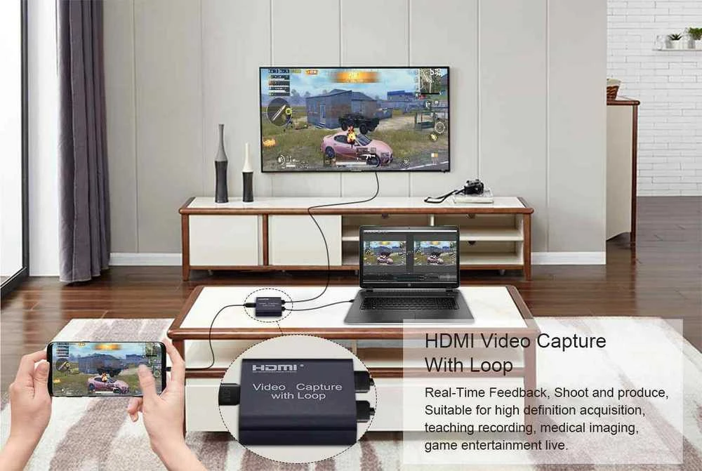„PremiumCord“ HDMI vaizdo įrašymo įrenginys su kilpa