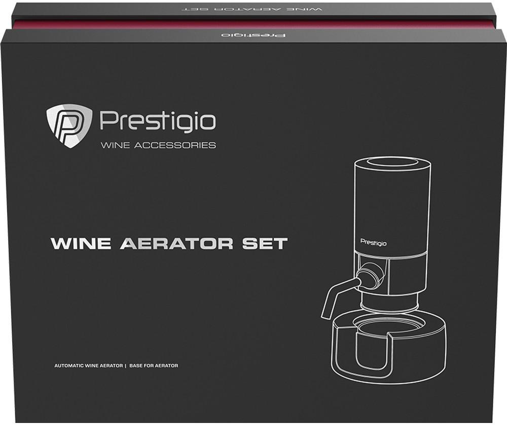 Prestigio Baterijomis maitinamas elektrinis vyno aeratorius su nerūdijančio plieno vamzdžiu