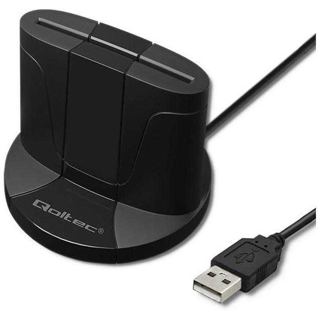 QOLTEC 50632 Išmanusis Smart ID kortelių skaitytuvas SCR0632 USB tipo C