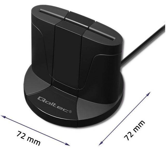 QOLTEC 50632 Išmanusis Smart ID kortelių skaitytuvas SCR0632 USB tipo C