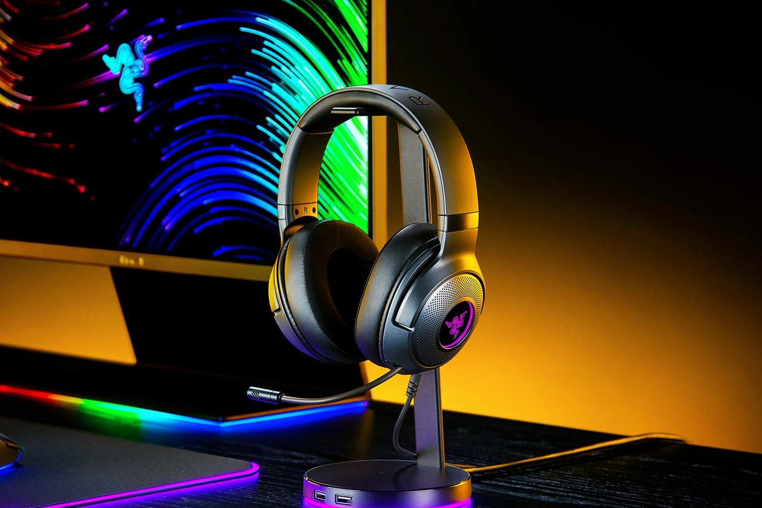 Razer Kraken V3 X žaidimų ausinės su laidu, USB Type-A Juodos