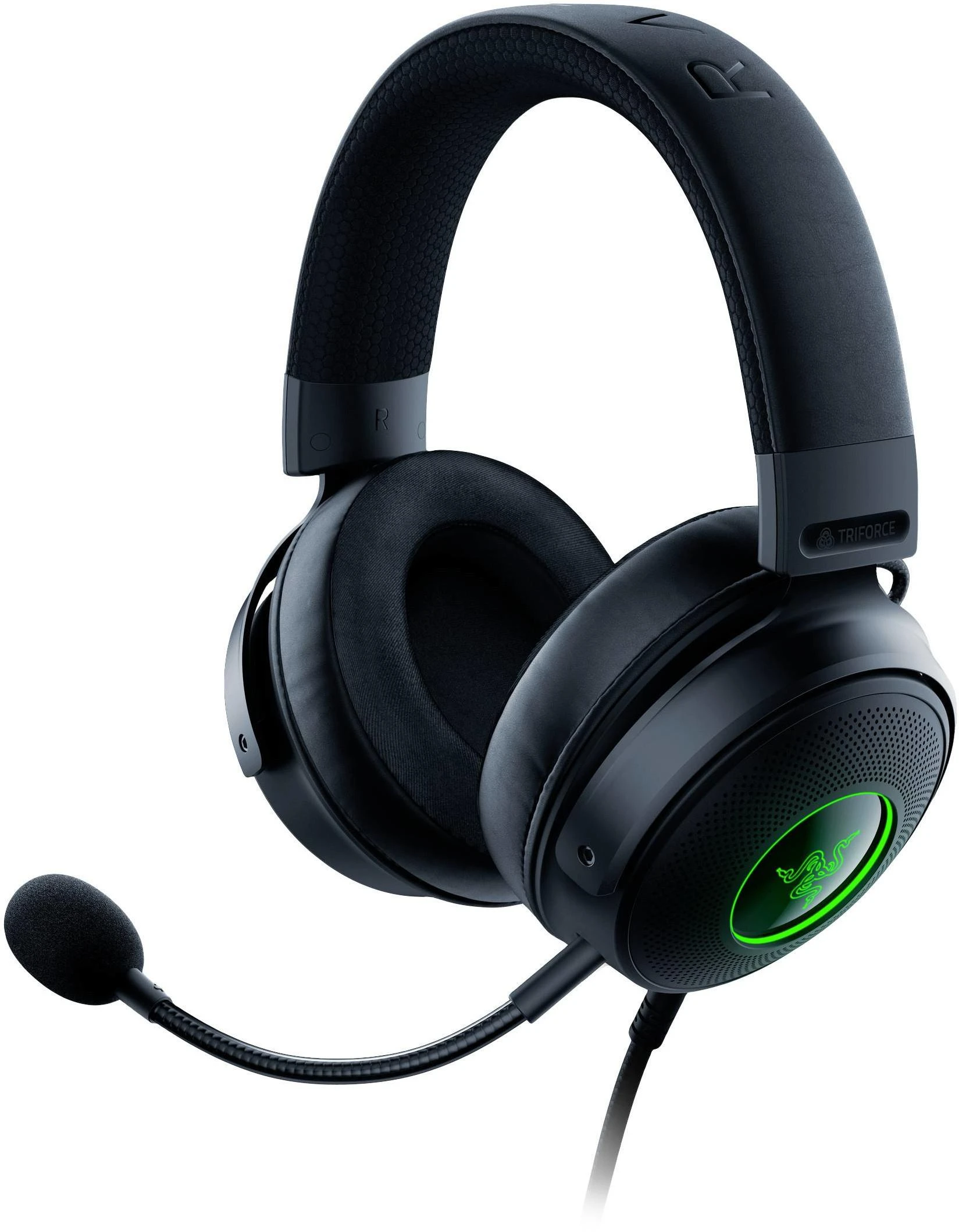 Žaidimų Ausinės Razer Kraken V3, USB jungtis, Chroma RGB, Juodos