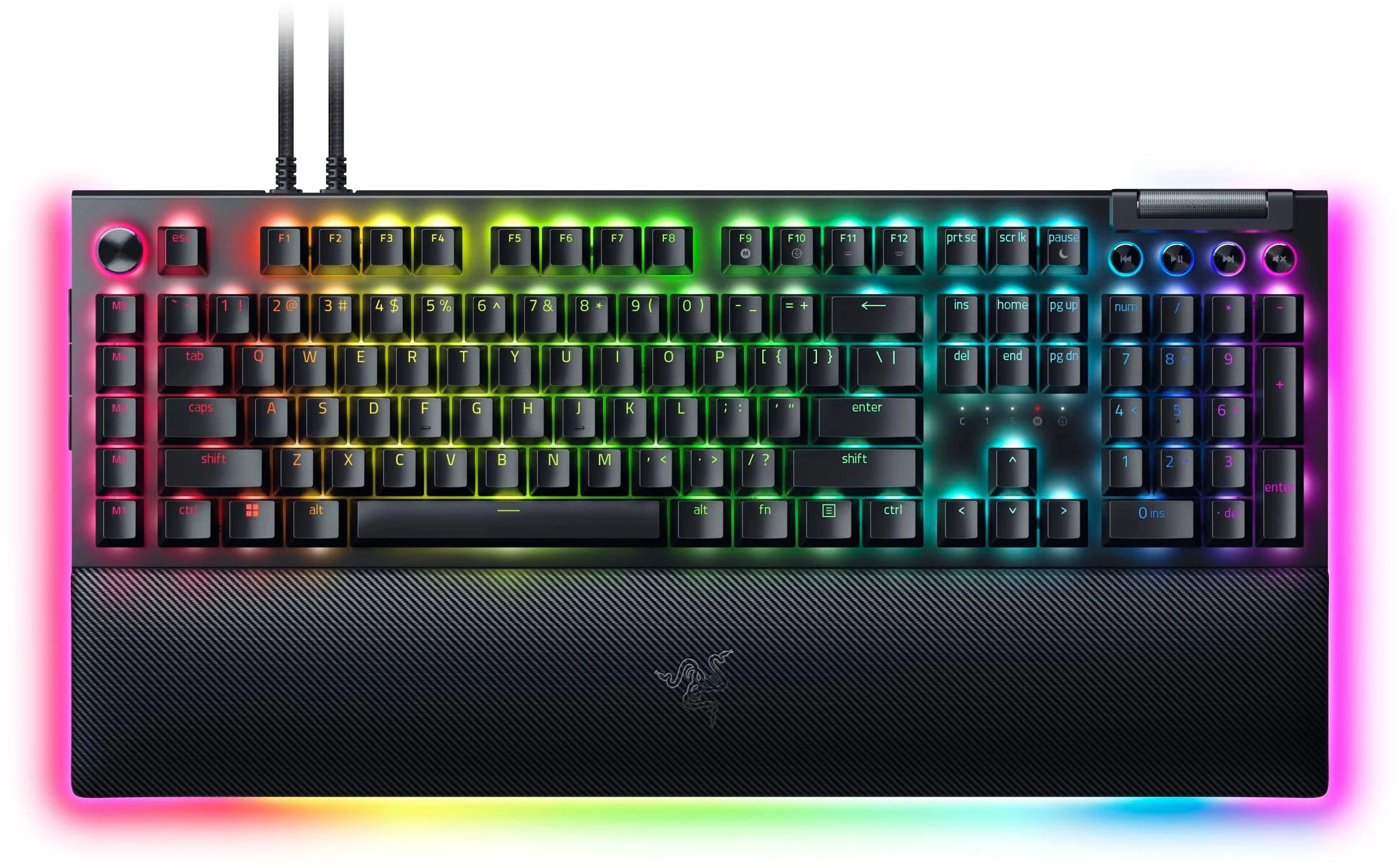 RAZER BlackWidow V4 Pro laidinė mechaninė klaviatūra (Žalias switch, US)
