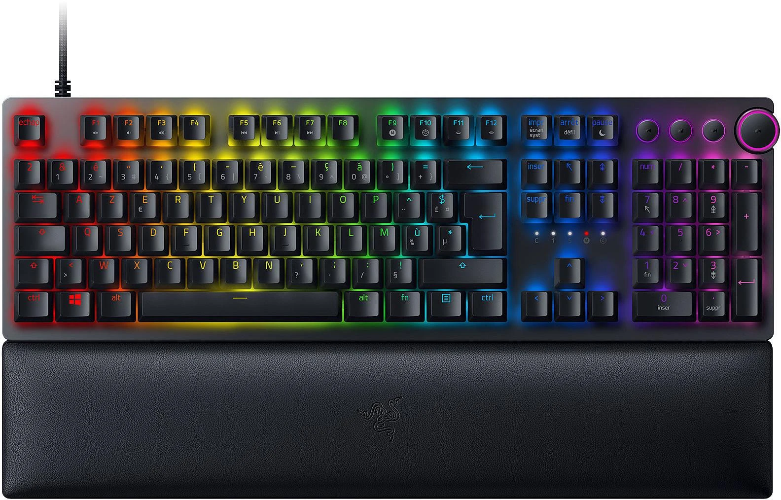 Razer Huntsman V2 Optinė Klaviatūra žaidimams RGB LED pašvietimas, Nordic išdėstymas, Linear Red Switch