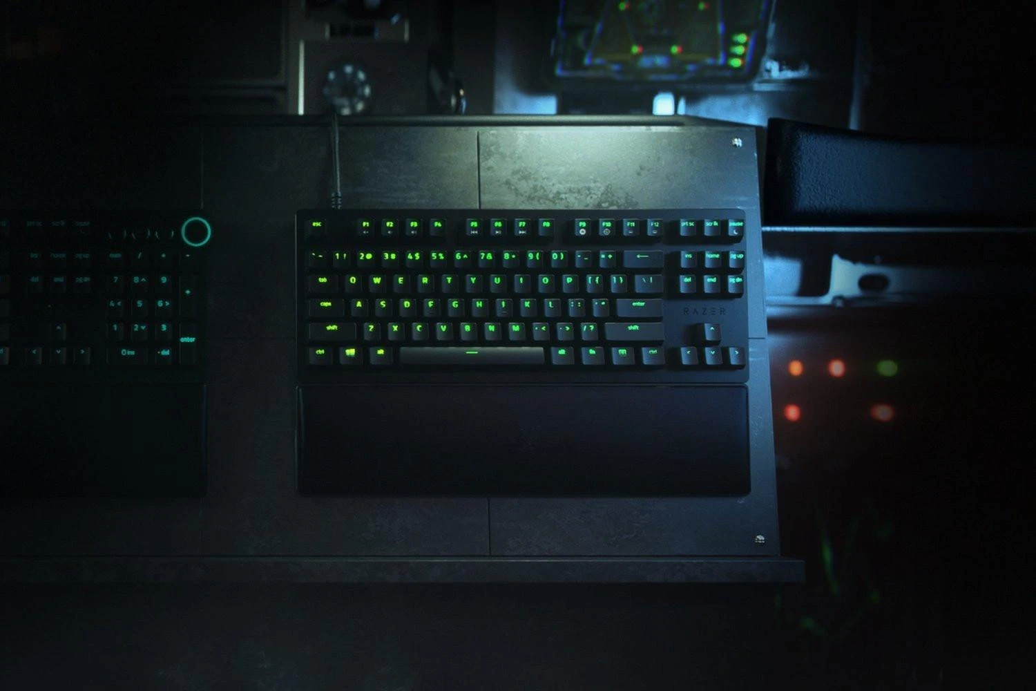 Razer Huntsman V2 TKL Klaviatūra žaidimams RGB LED pašvietimas, Nordic išdėstymas, Clicky Purple Switch