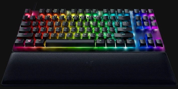 Razer Huntsman V2 TKL Klaviatūra žaidimams RGB LED pašvietimas, Nordic išdėstymas, Clicky Purple Switch