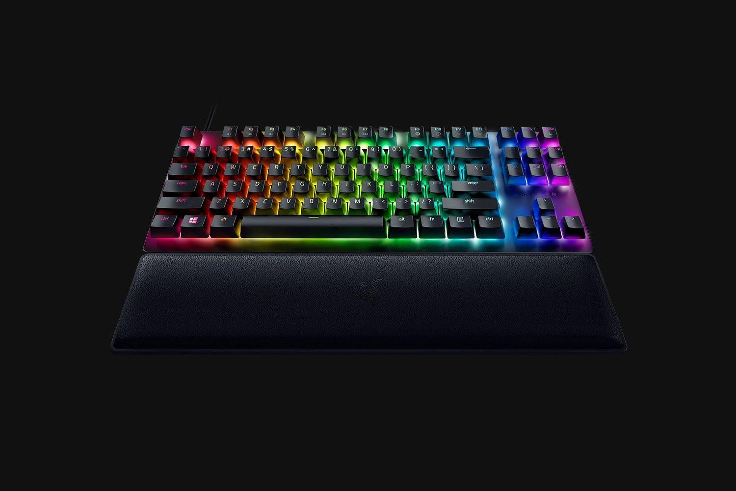 Razer Huntsman V2 TKL Klaviatūra žaidimams RGB LED pašvietimas, Nordic išdėstymas, Clicky Purple Switch