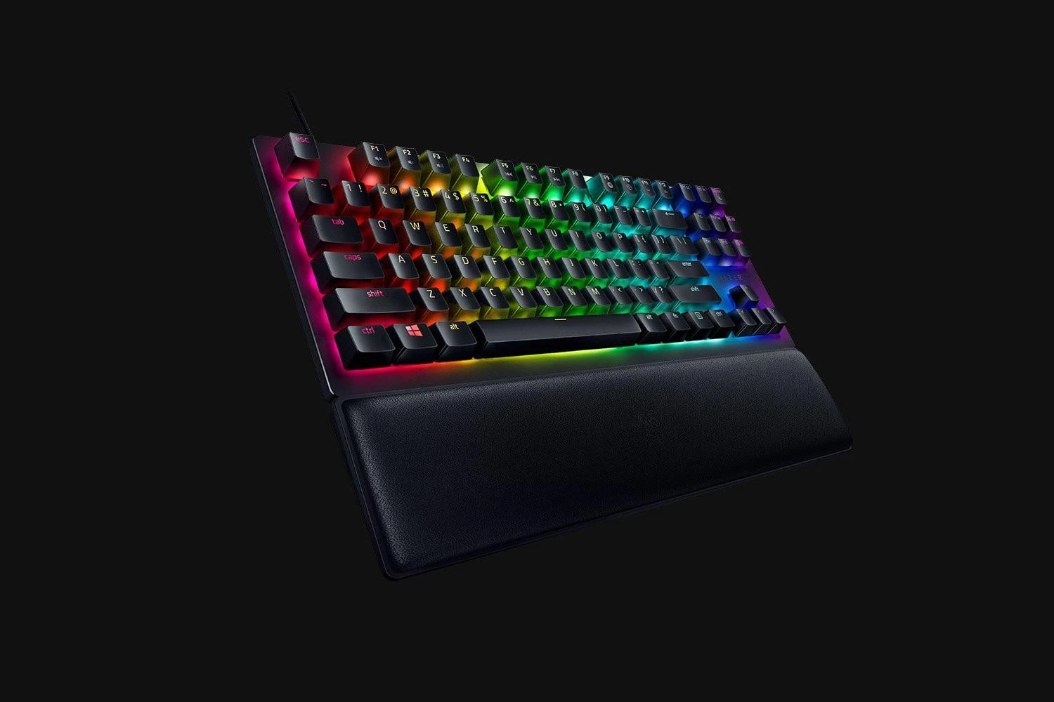 Razer Huntsman V2 TKL Klaviatūra žaidimams RGB LED pašvietimas, Nordic išdėstymas, Clicky Purple Switch