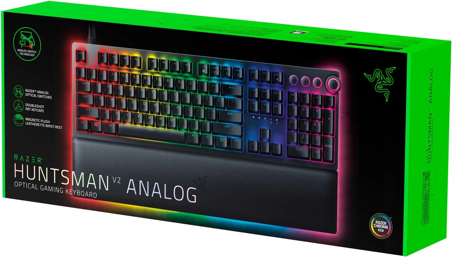 Analoginė Optinė Žaidimų klaviatūra Razer Huntsman V2, US išdėstymas