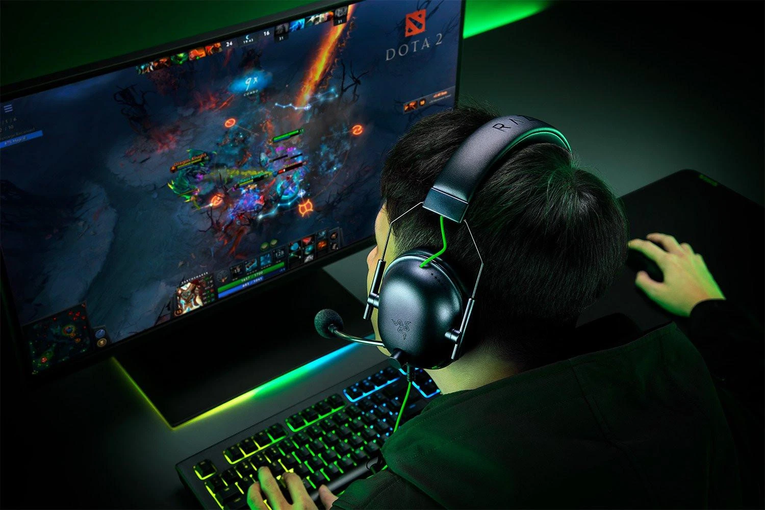 Ausinės Razer Esports BlackShark V2 X su laidu, Juodos