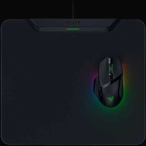 Razer | Wireless Charging Pelės kilimėlis žaidimams and Puck, Hard Edition | HyperFlux V2 Wireless Charging System | Pelės kilimėlis žaidimams | 360 x 311 mm | Juodas
