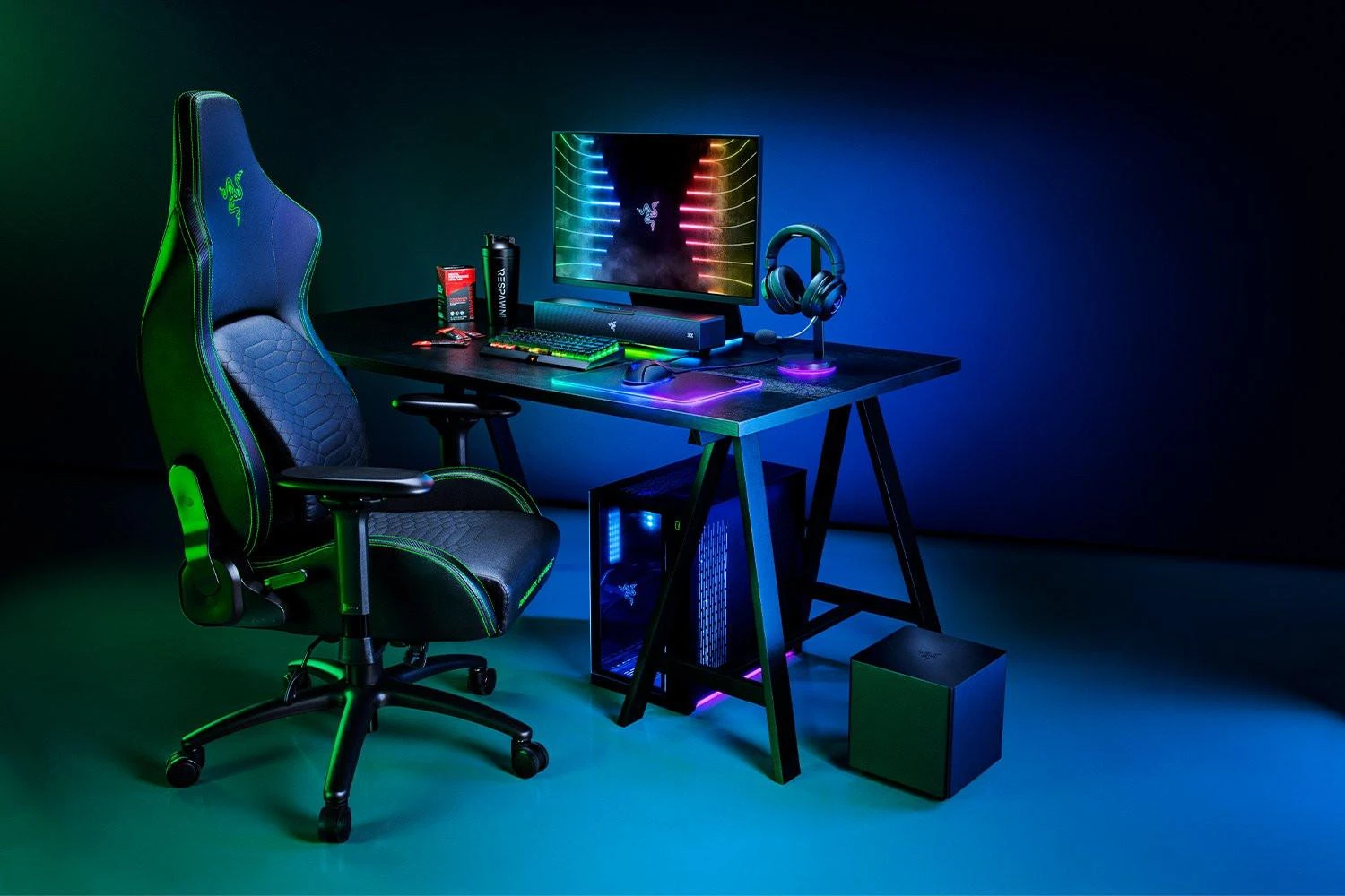 Kompiuterio kolonėlės Razer | Gaming Soundbar | Leviathan V2 | Bluetooth | Belaidė jungtis | Juodas