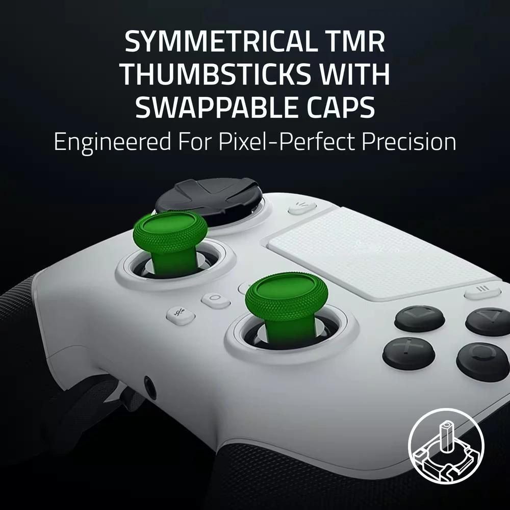 „Razer“ belaidis eSporto valdiklis, skirtas „PlayStation 5“ ir asmeniniam kompiuteriui | „Raiju V3 Pro“ | „Baltas“