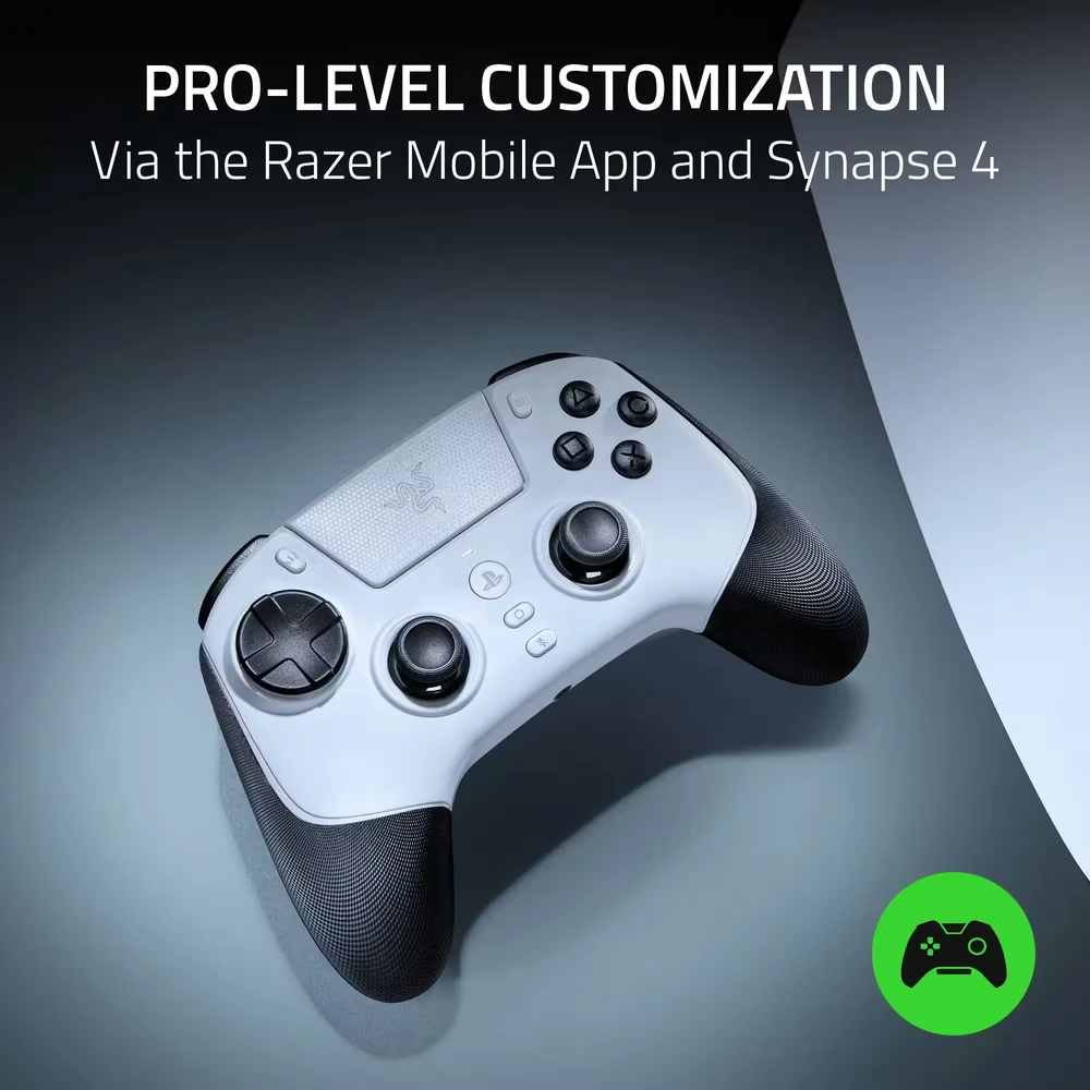 „Razer“ belaidis eSporto valdiklis, skirtas „PlayStation 5“ ir asmeniniam kompiuteriui | „Raiju V3 Pro“ | „Baltas“